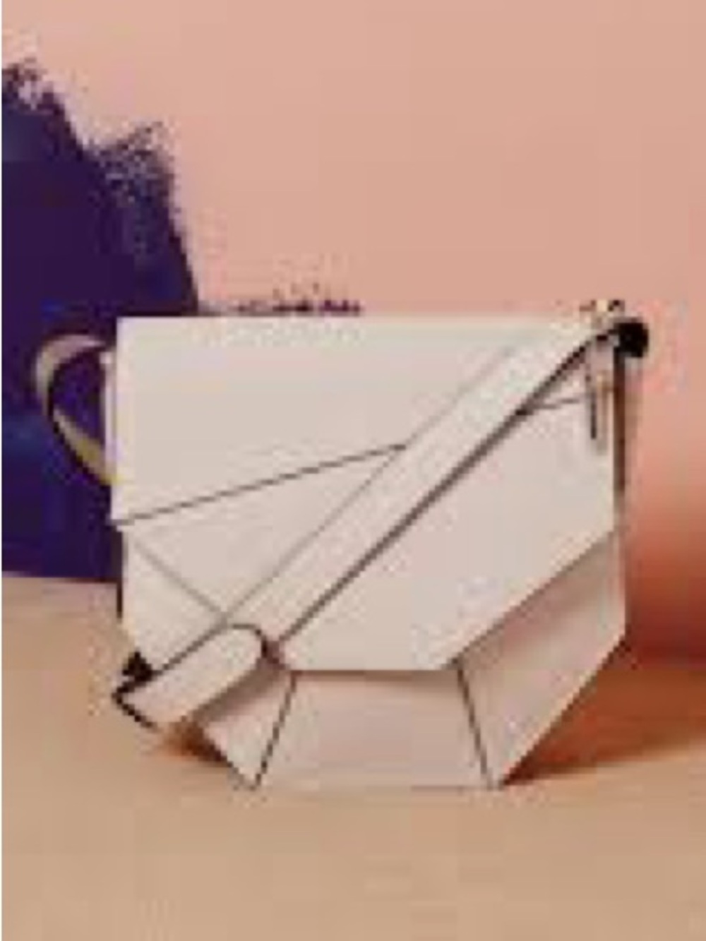 Ted Baker Limetta Geometric Panel Leather Crossbody Bag.